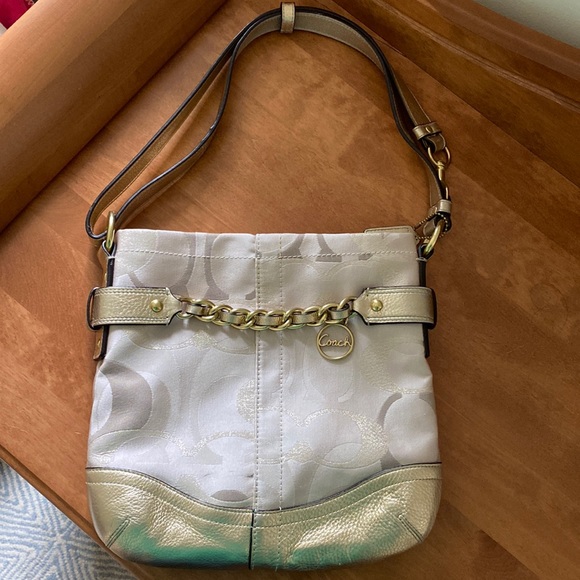Bags Coach Brand Gold Fabric Bag Poshmark
